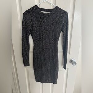 Black and gold glitter dress